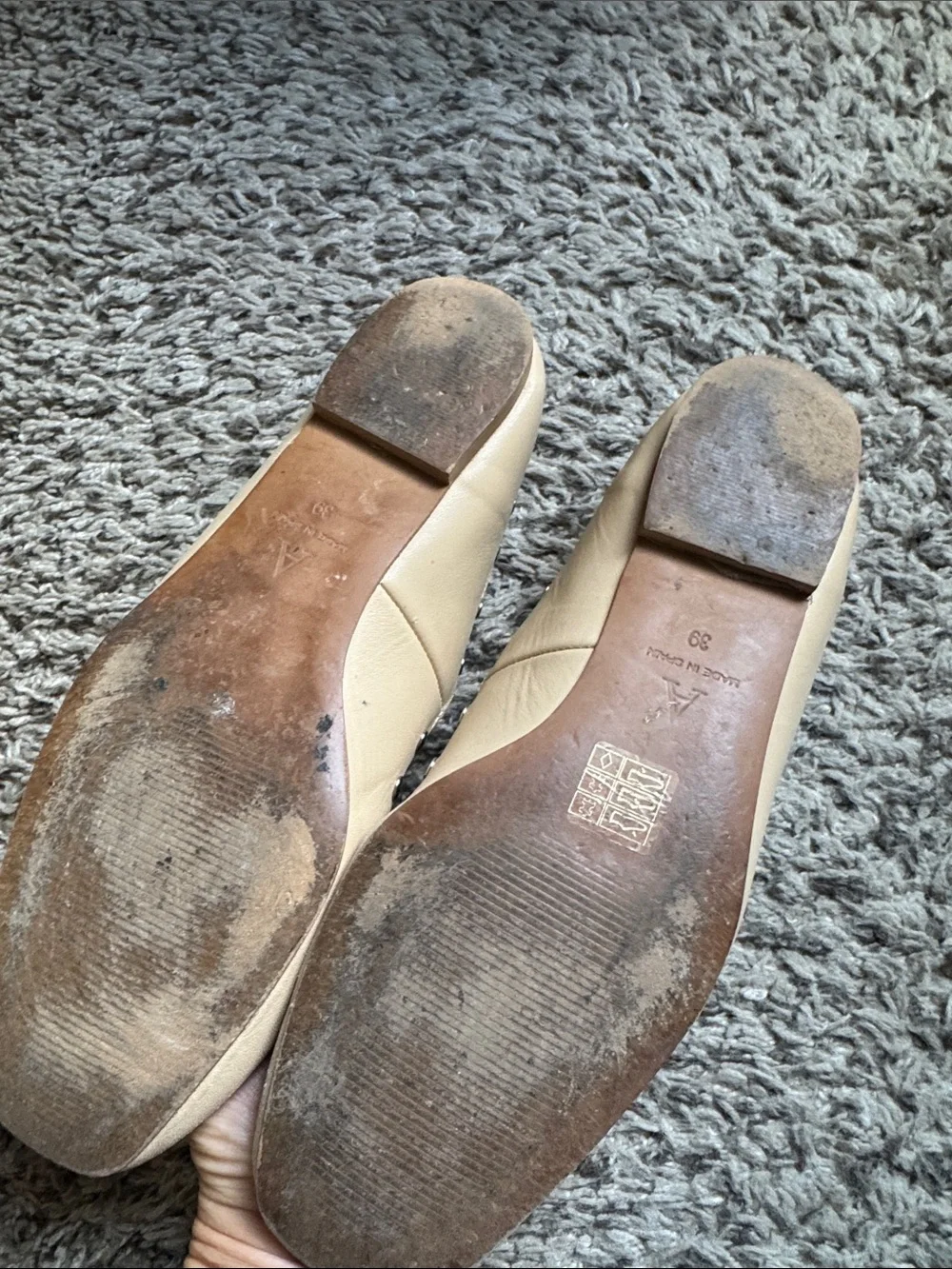 Anthropologie studded flats